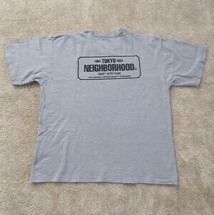 Neighborhood 1984 TOKYO 2024 Graphic Print Light Blue Shirt Mens XL 100% Cotton